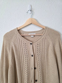 Neutral Textured Cotton Cardigan (LP)