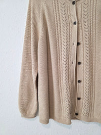 Neutral Textured Cotton Cardigan (LP)
