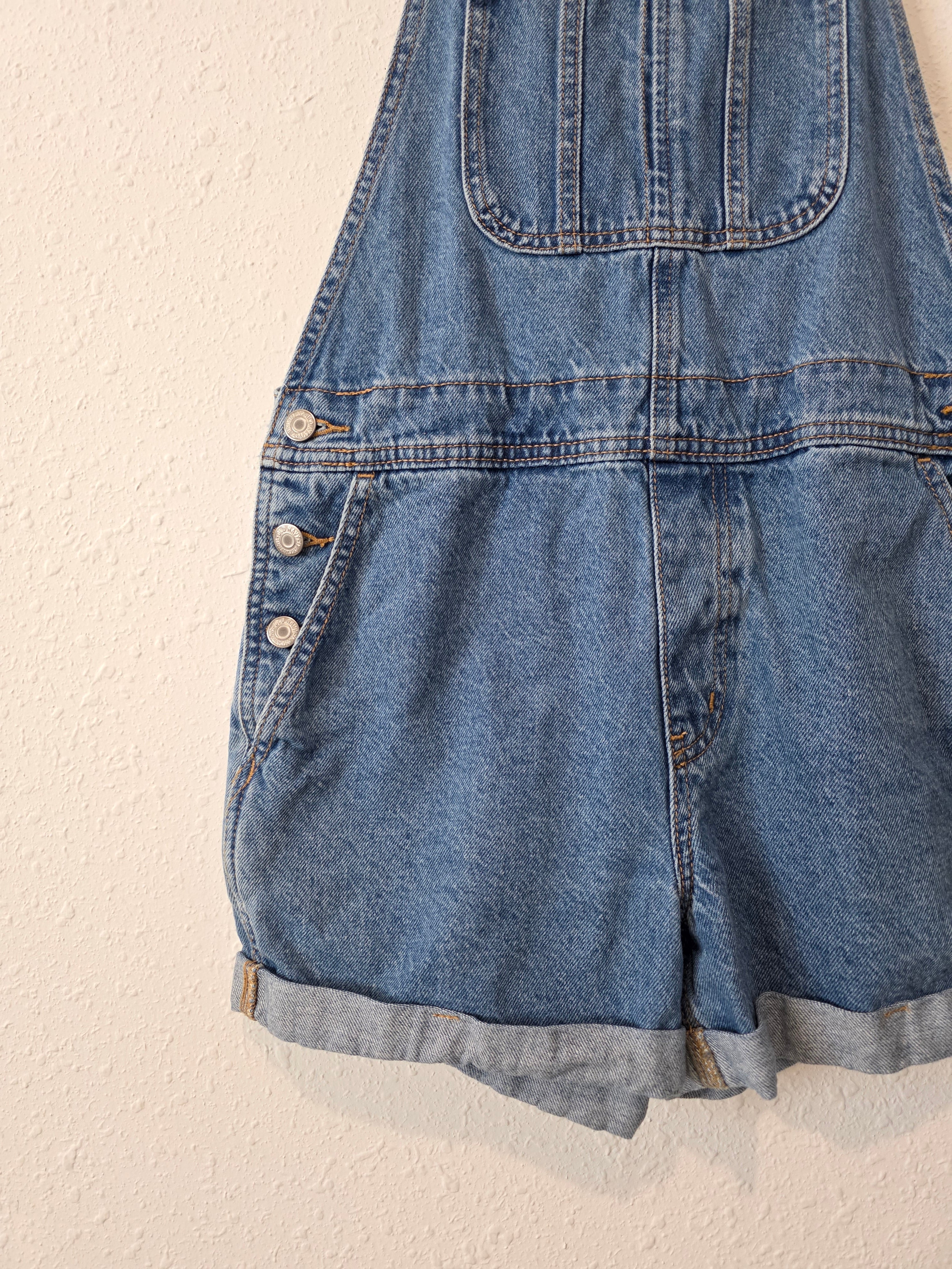 Relaxed Denim Shortalls (M)