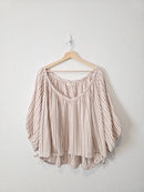 Striped Cotton Gauze Top (XL)