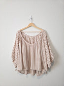 Striped Cotton Gauze Top (XL)