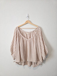 Striped Cotton Gauze Top (XL)