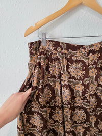 Vintage Floral Midi Skirt (XL)