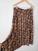 Vintage Floral Midi Skirt (XL)