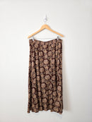 Vintage Floral Midi Skirt (XL)