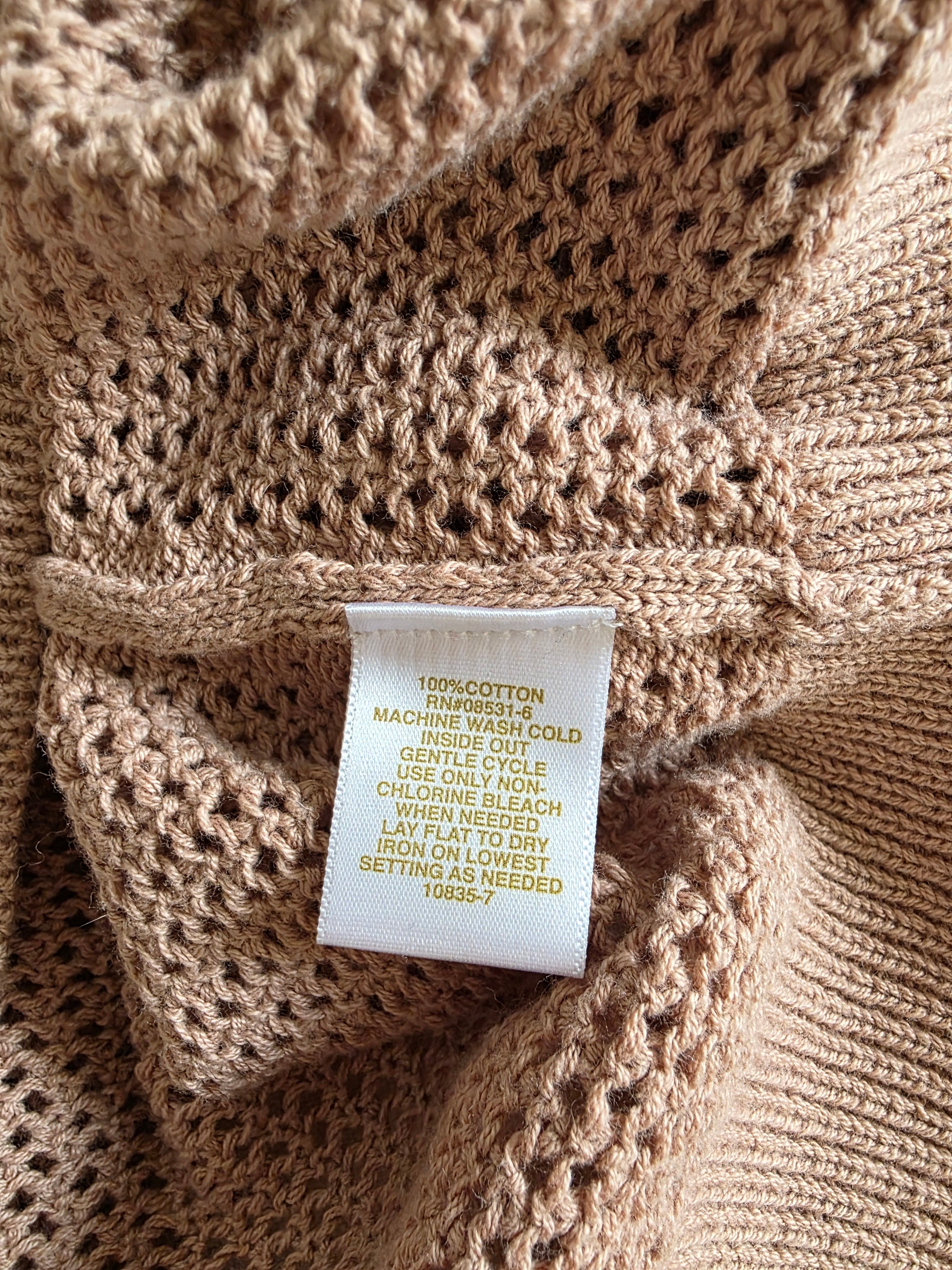 Open Knit Cotton Sweater (M)