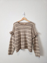 NEW Ruffle Striped Sweater (S)