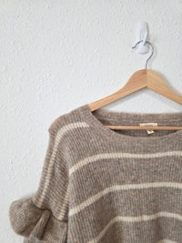 NEW Ruffle Striped Sweater (S)