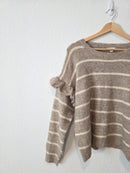 NEW Ruffle Striped Sweater (S)