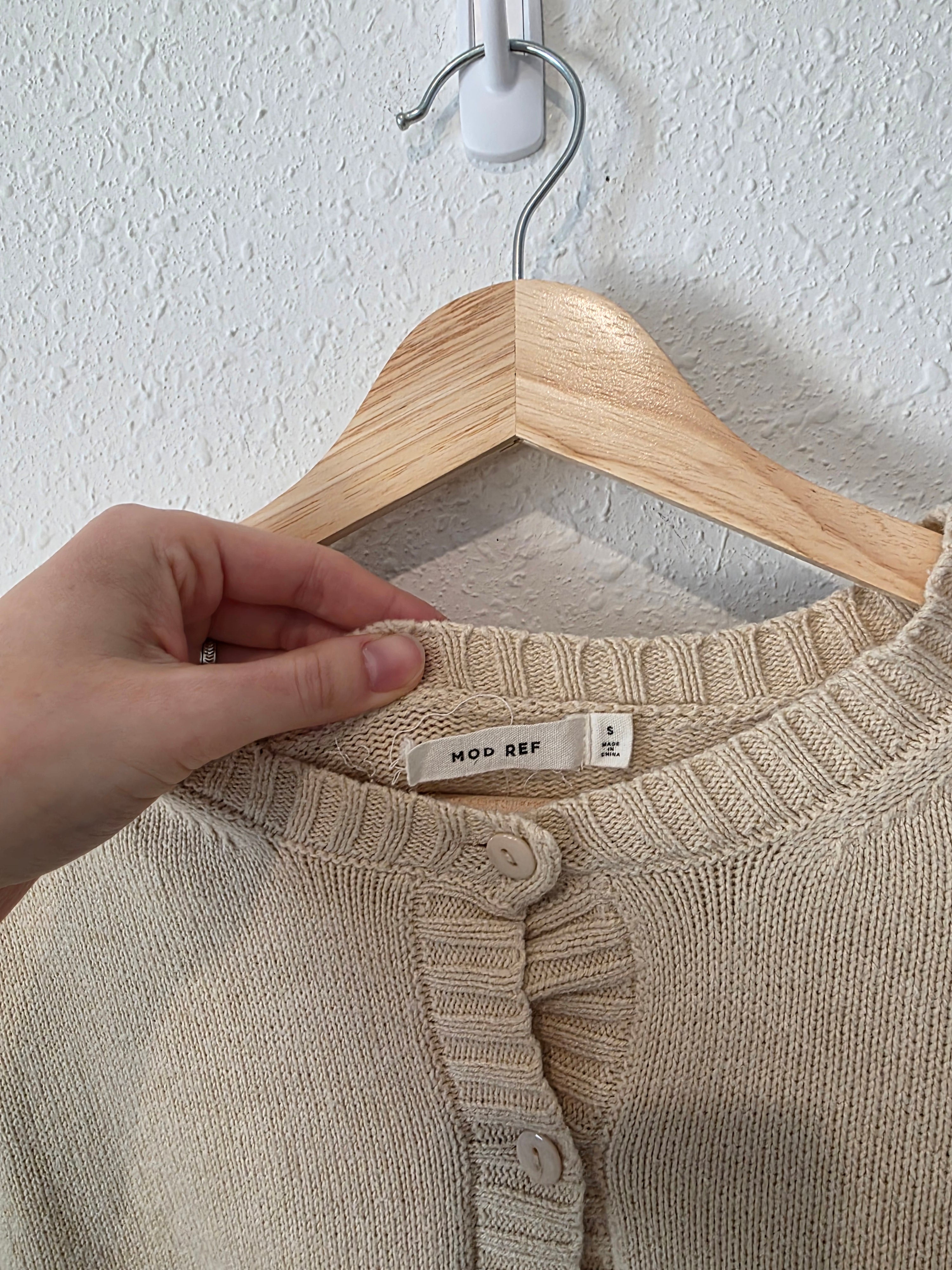 Mod Ref Button Up Knit Top (S)