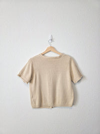 Mod Ref Button Up Knit Top (S)