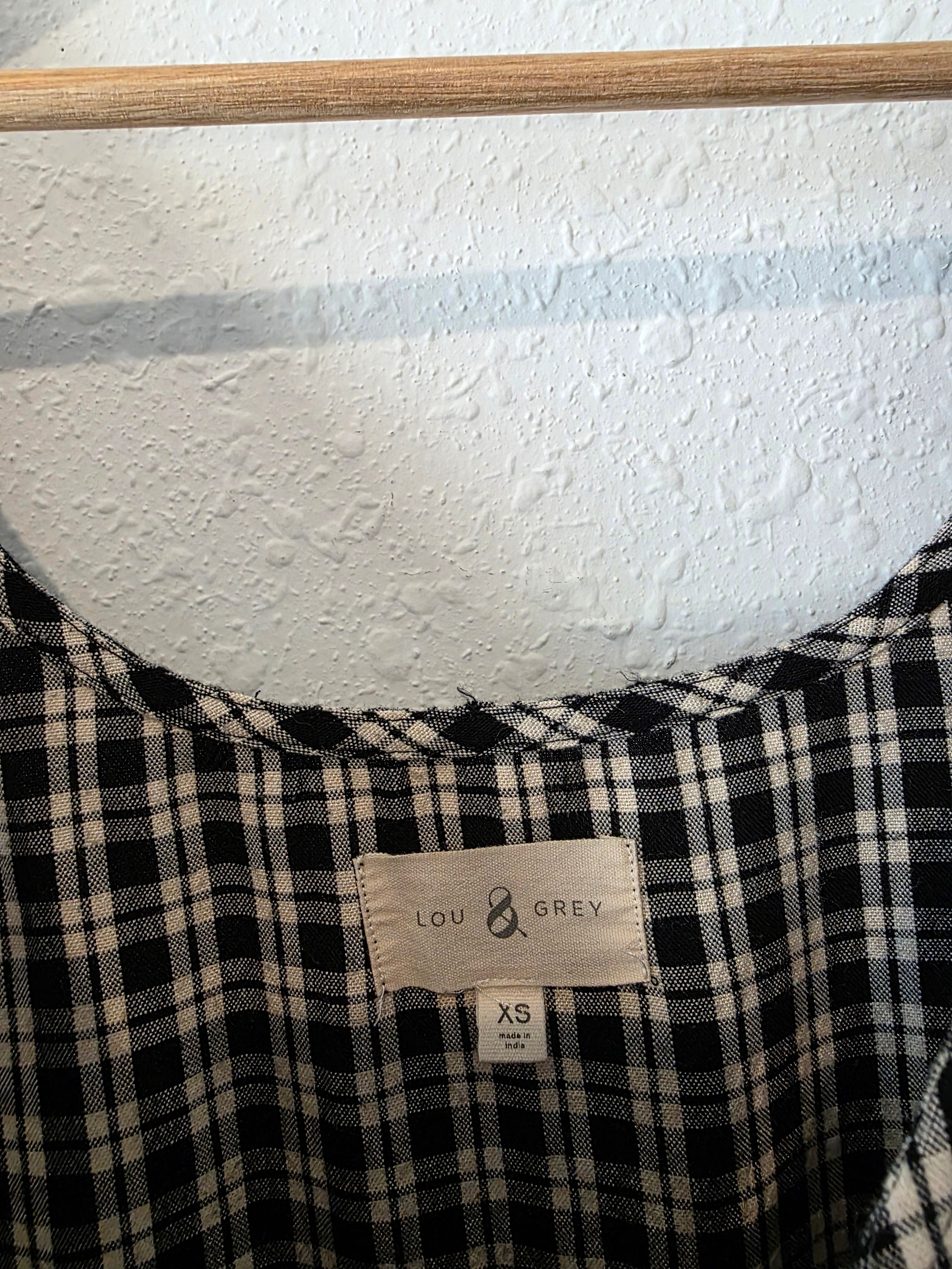 Lou & Grey Checkered Midi Dress (XS)