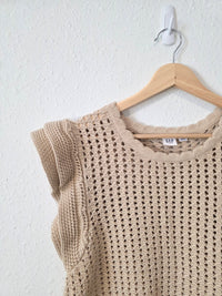Gap Crochet Knit Top (L)