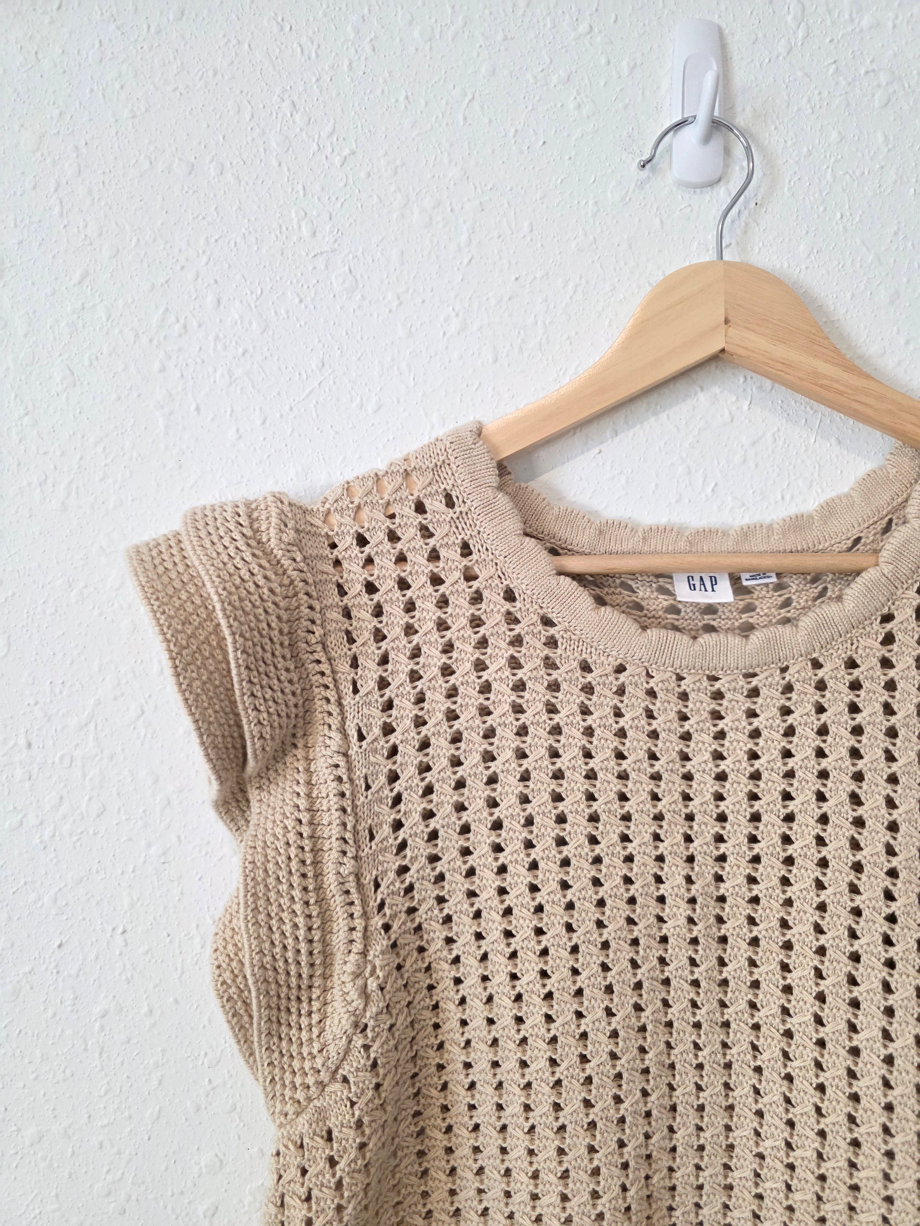Gap Crochet Knit Top (L)