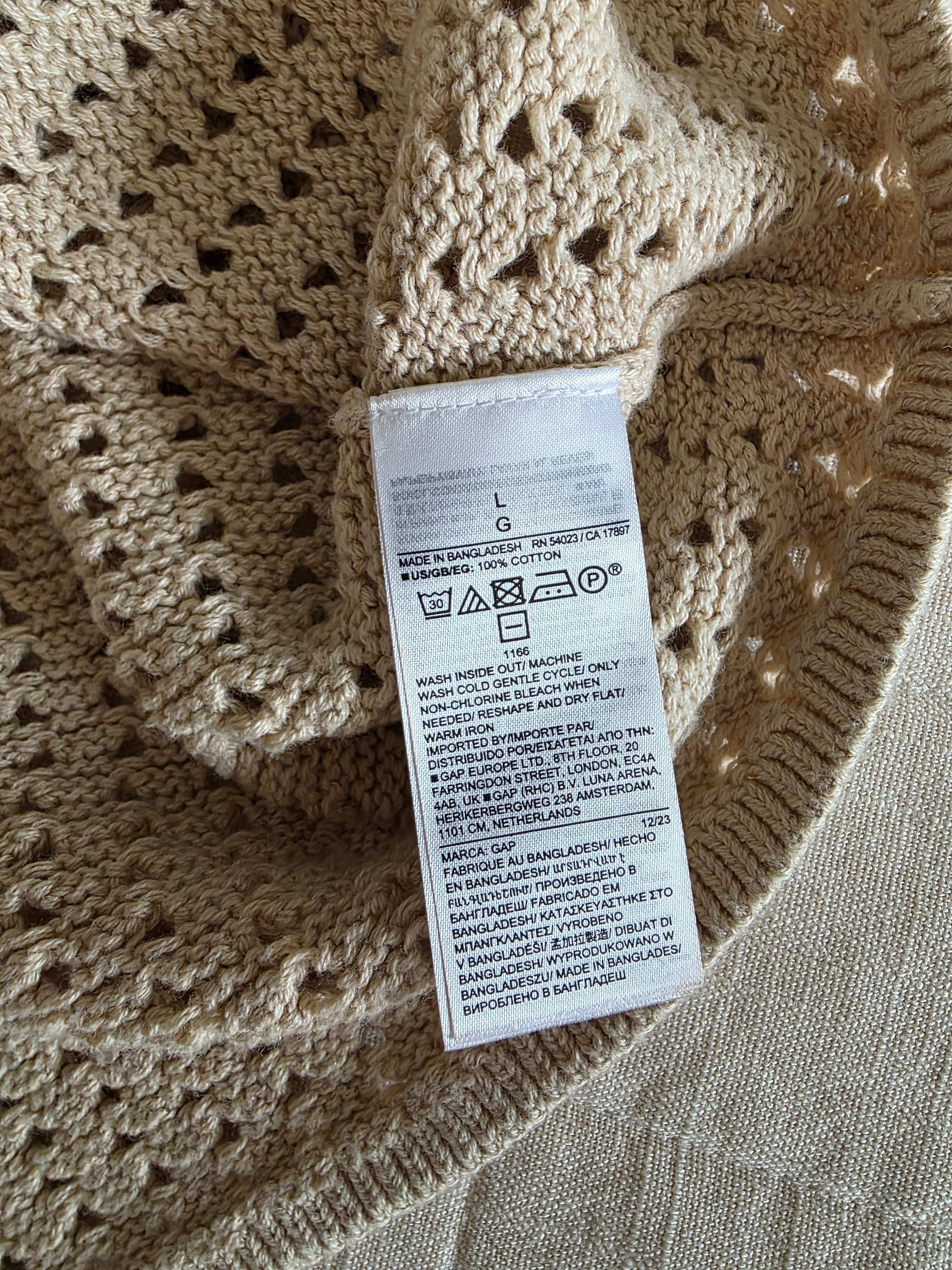 Gap Crochet Knit Top (L)