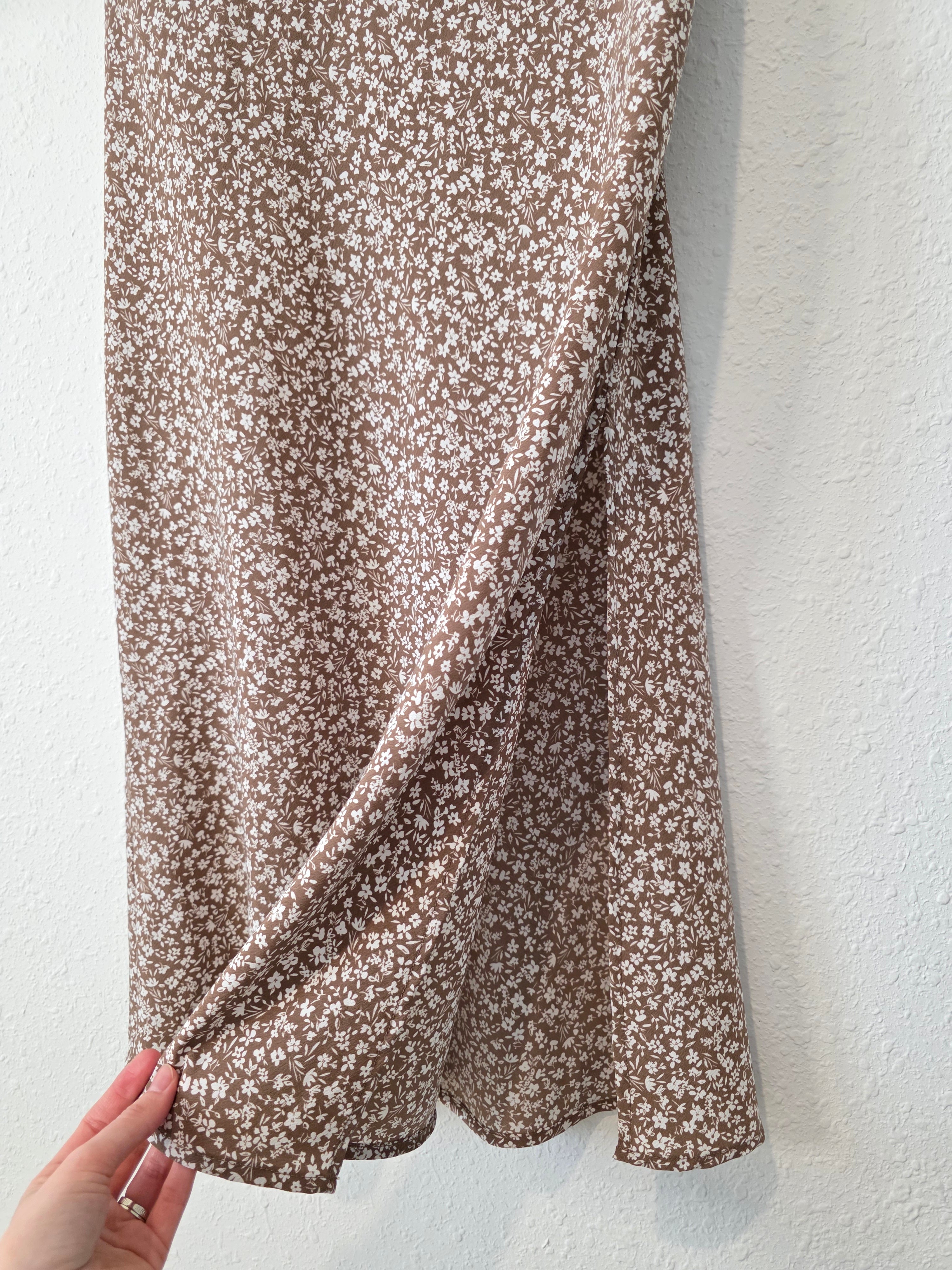 Altar'd State Brown Floral Skirt (L)