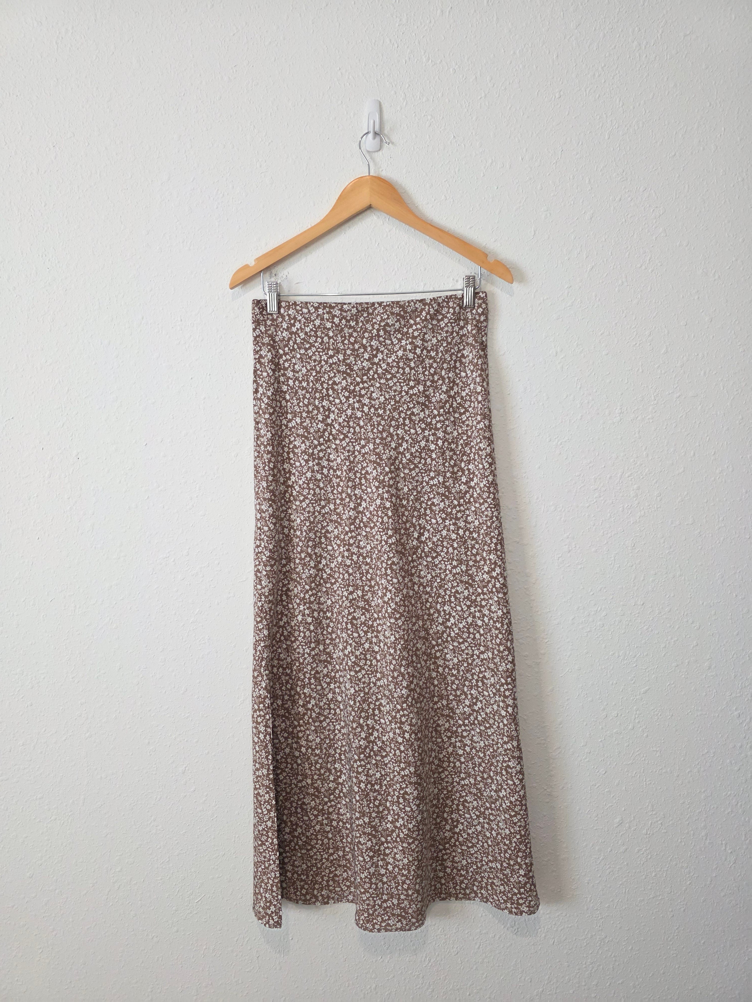 Altar'd State Brown Floral Skirt (L)