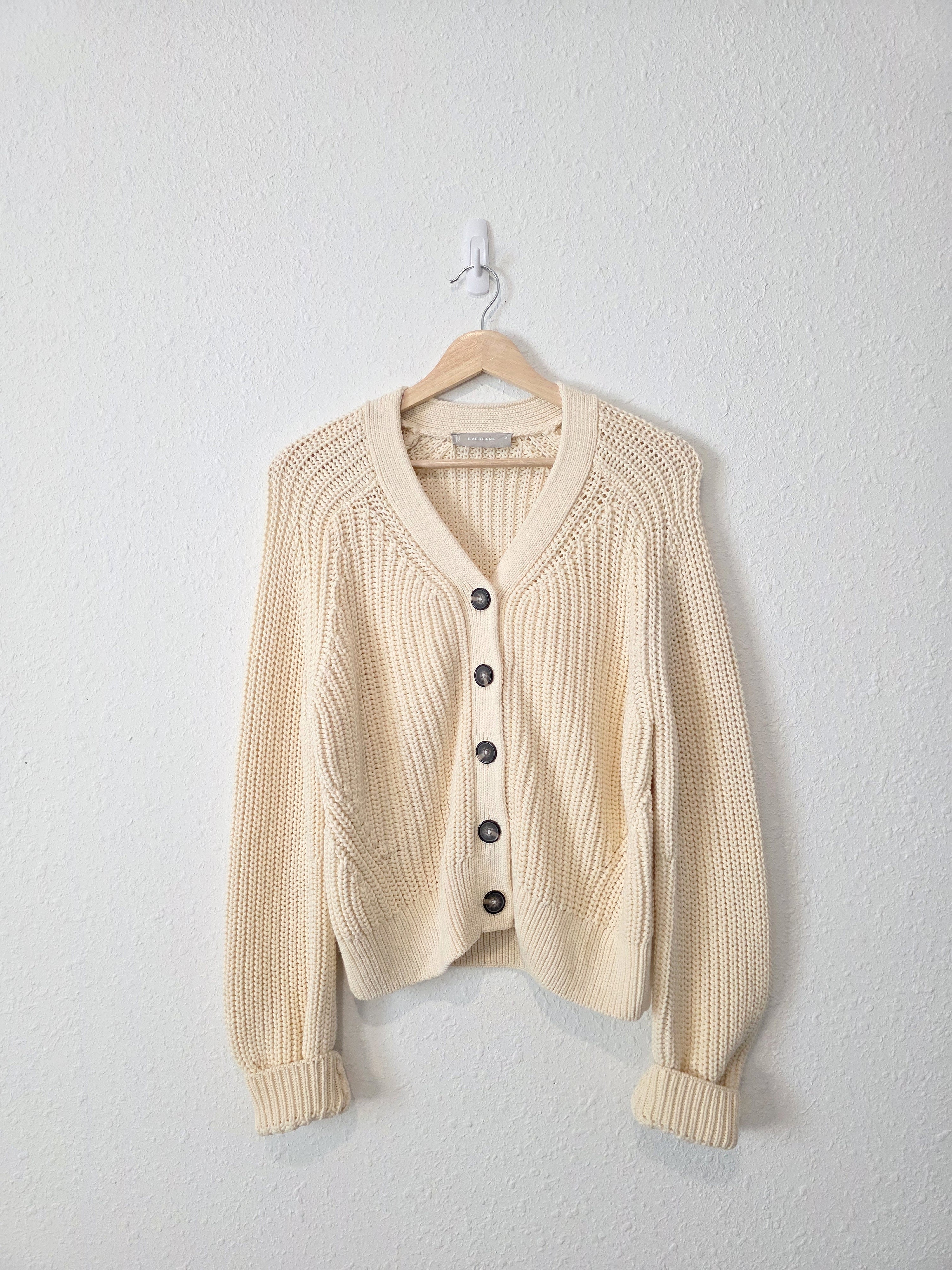 Everlane Textured Cotton Blend Cardigan (M)