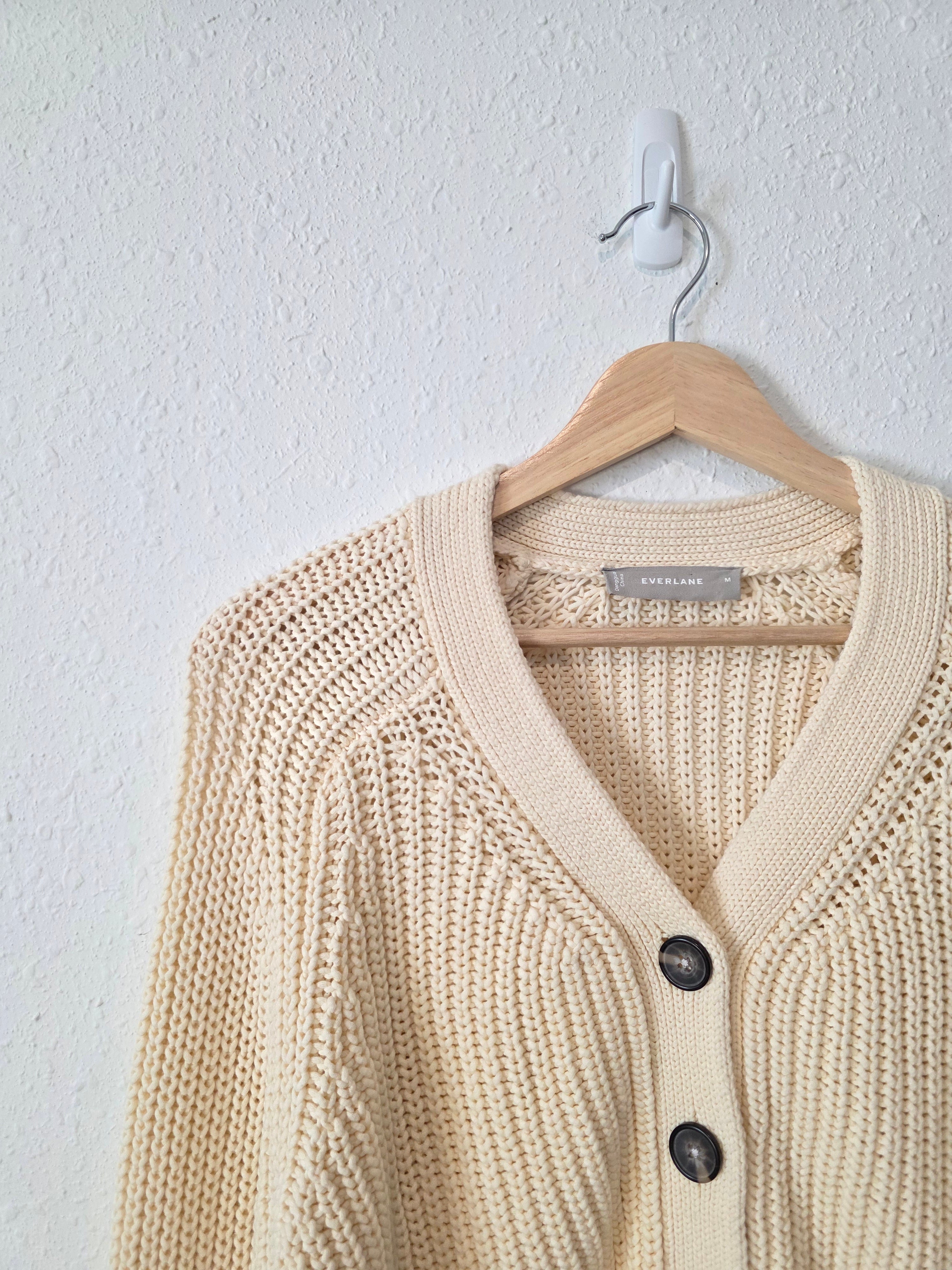 Everlane Textured Cotton Blend Cardigan (M)