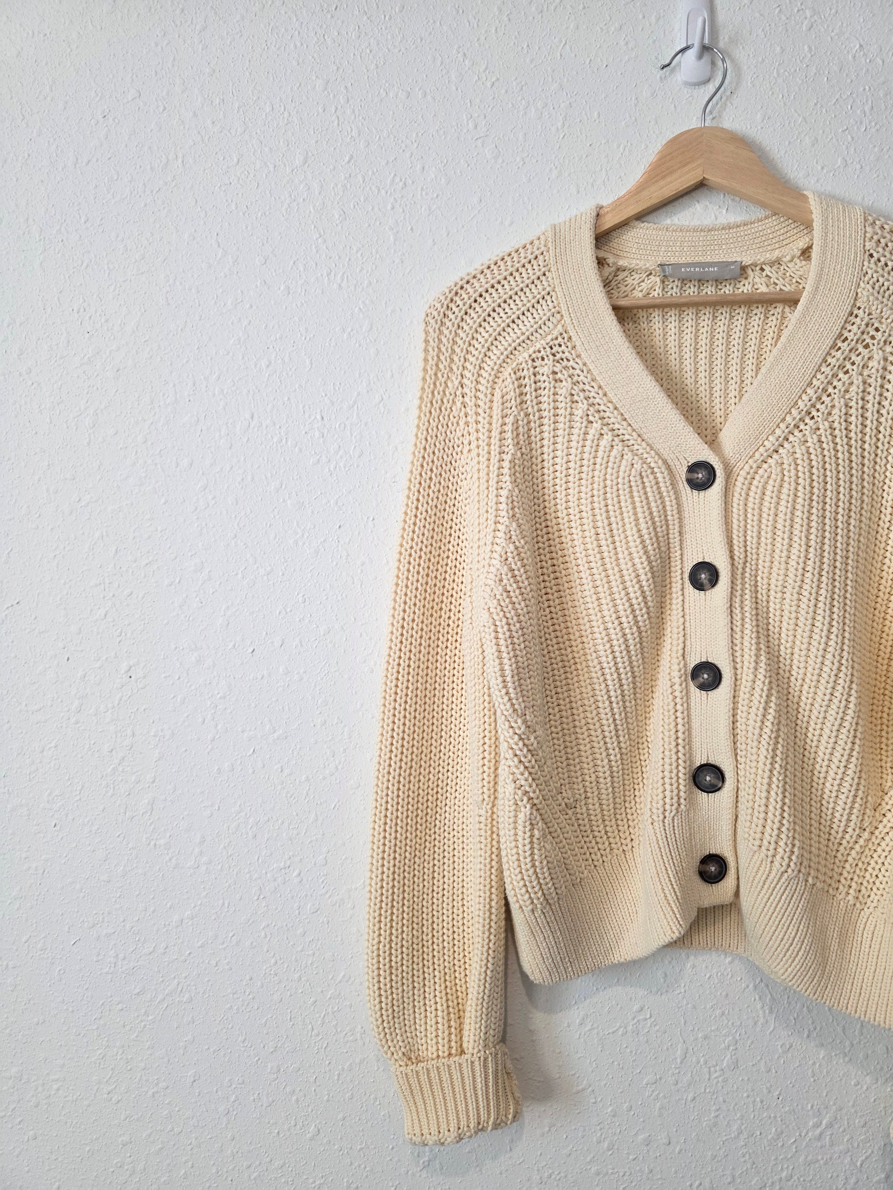 Everlane Textured Cotton Blend Cardigan (M)