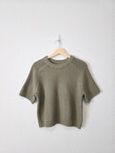 Green Crewneck Boxy Sweater Tee (M)