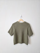 Green Crewneck Boxy Sweater Tee (M)