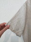 Threads Boxy Linen Pinstripe Top (L)
