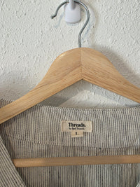 Threads Boxy Linen Pinstripe Top (L)