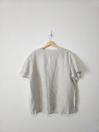 Threads Boxy Linen Pinstripe Top (L)