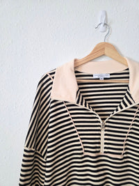 Striped Quarter Zip Pullover (2X)