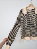 Striped Quarter Zip Pullover (2X)