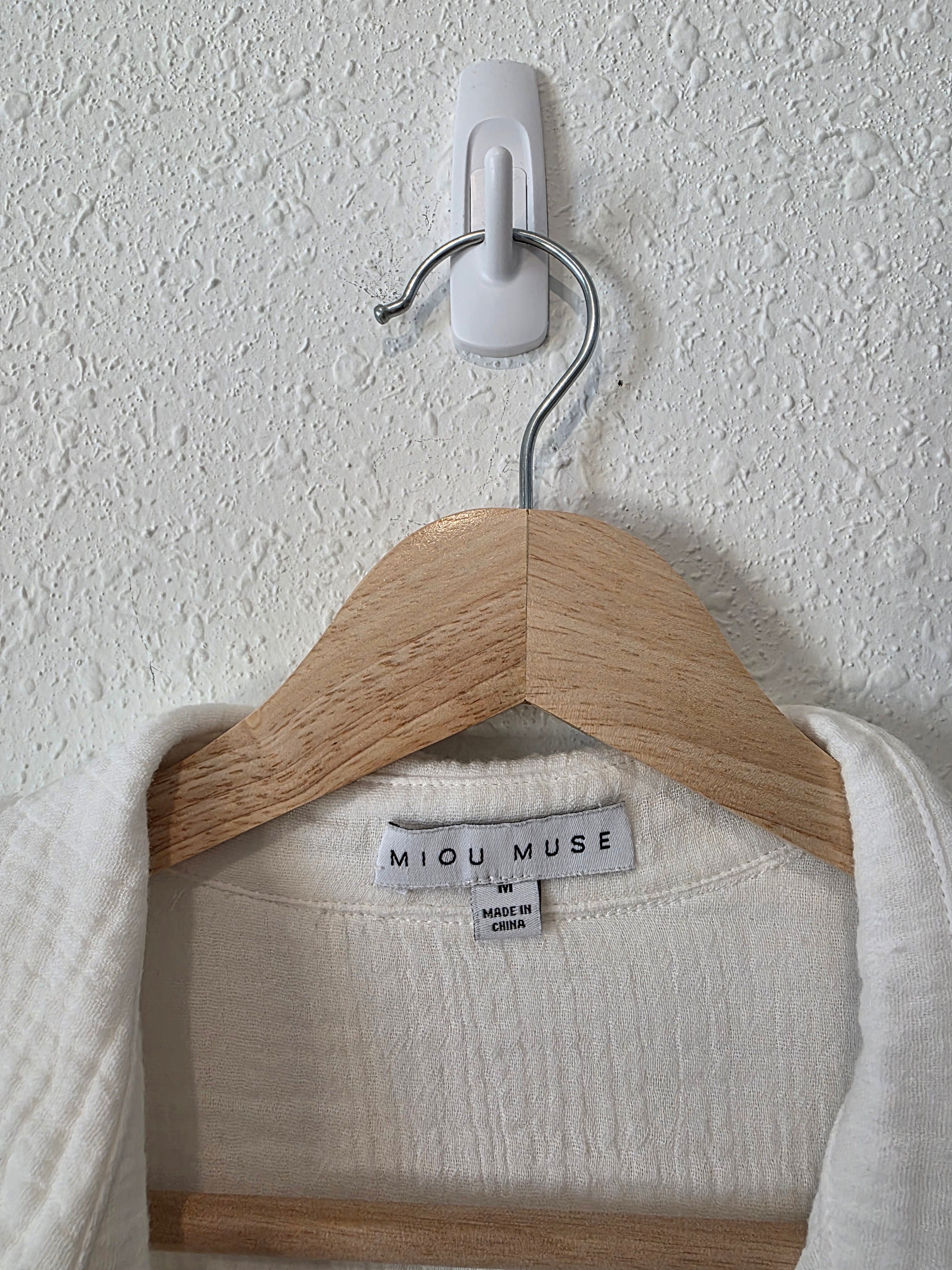 Miou Muse Cotton Gauze Button Up (M)