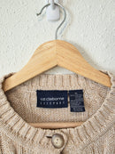 Vintage Cotton Cable Knit Cardigan (XL)