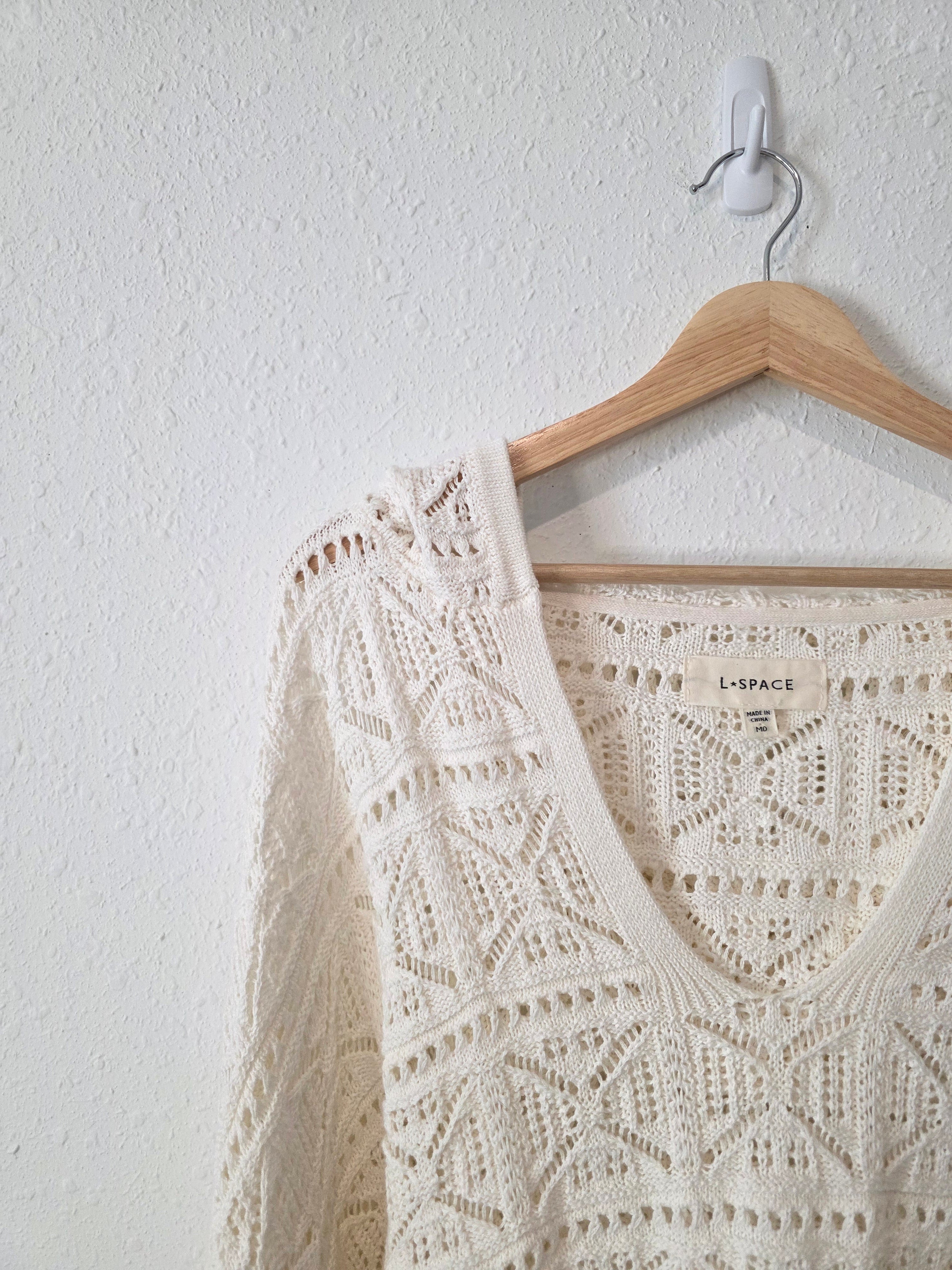 L Space Crochet Cotton Sweater (M)