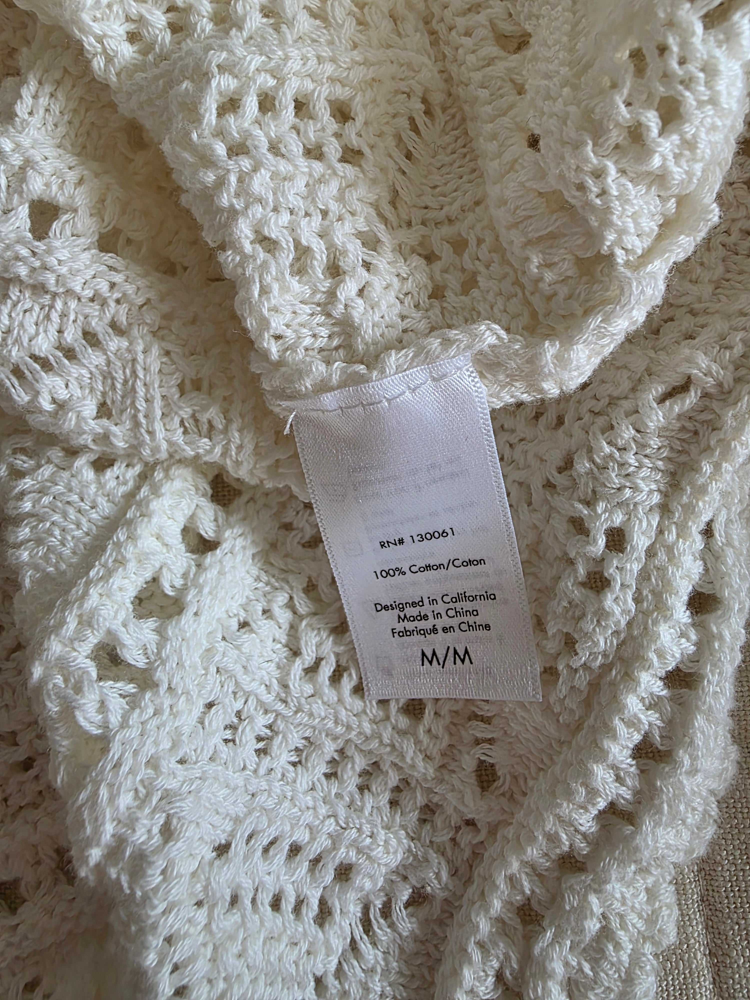 L Space Crochet Cotton Sweater (M)