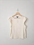 NEW J.Crew Ribbed Ruffle Top (XL)
