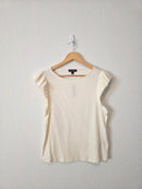 NEW J.Crew Ribbed Ruffle Top (XL)