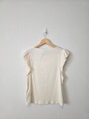 NEW J.Crew Ribbed Ruffle Top (XL)