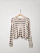 Madewell Striped Crewneck Sweater Tee (M)