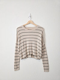 Madewell Striped Crewneck Sweater Tee (M)