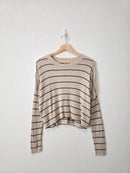 Madewell Striped Crewneck Sweater Tee (M)