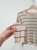 Madewell Striped Crewneck Sweater Tee (M)