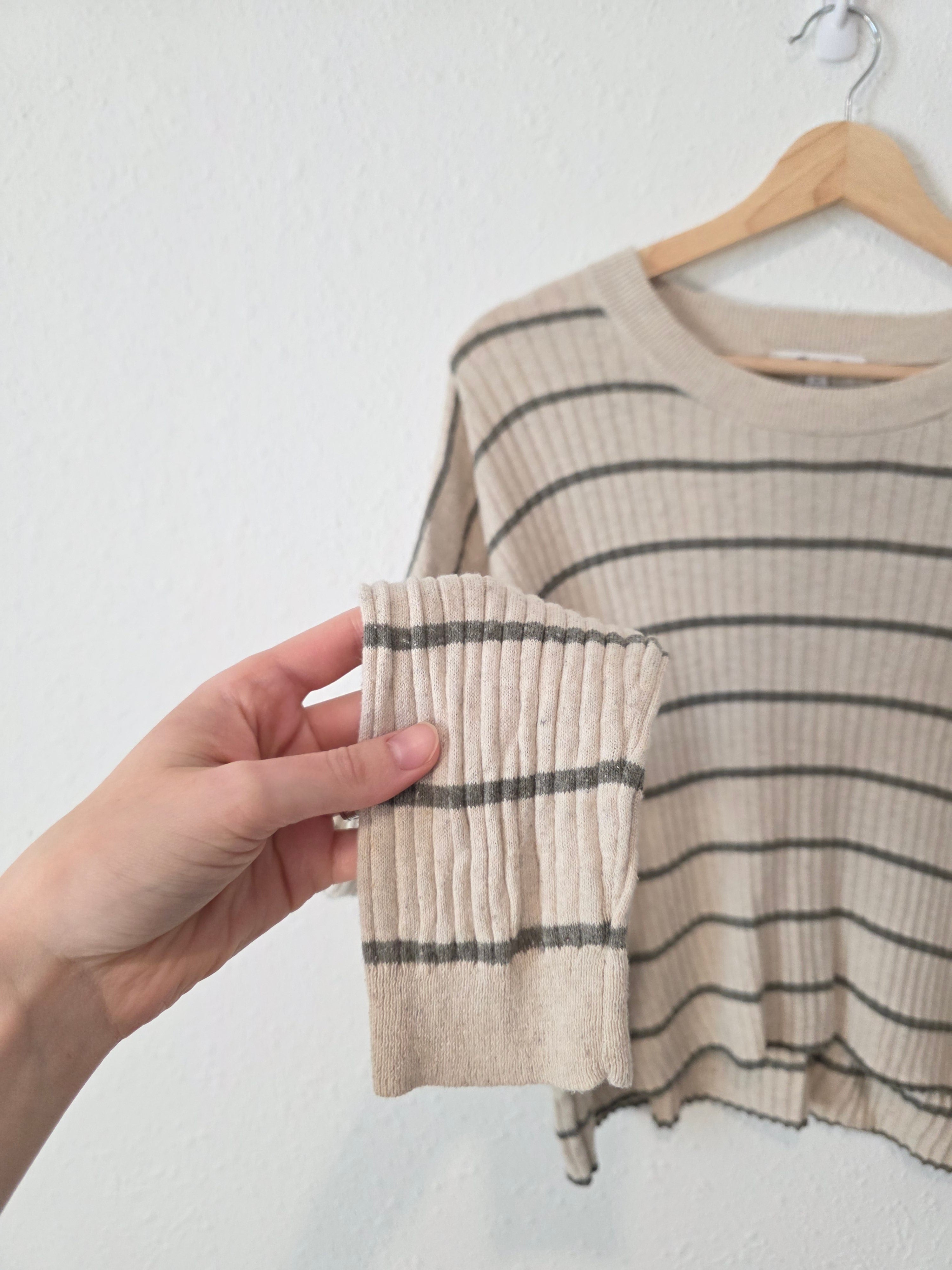 Madewell Striped Crewneck Sweater Tee (M)