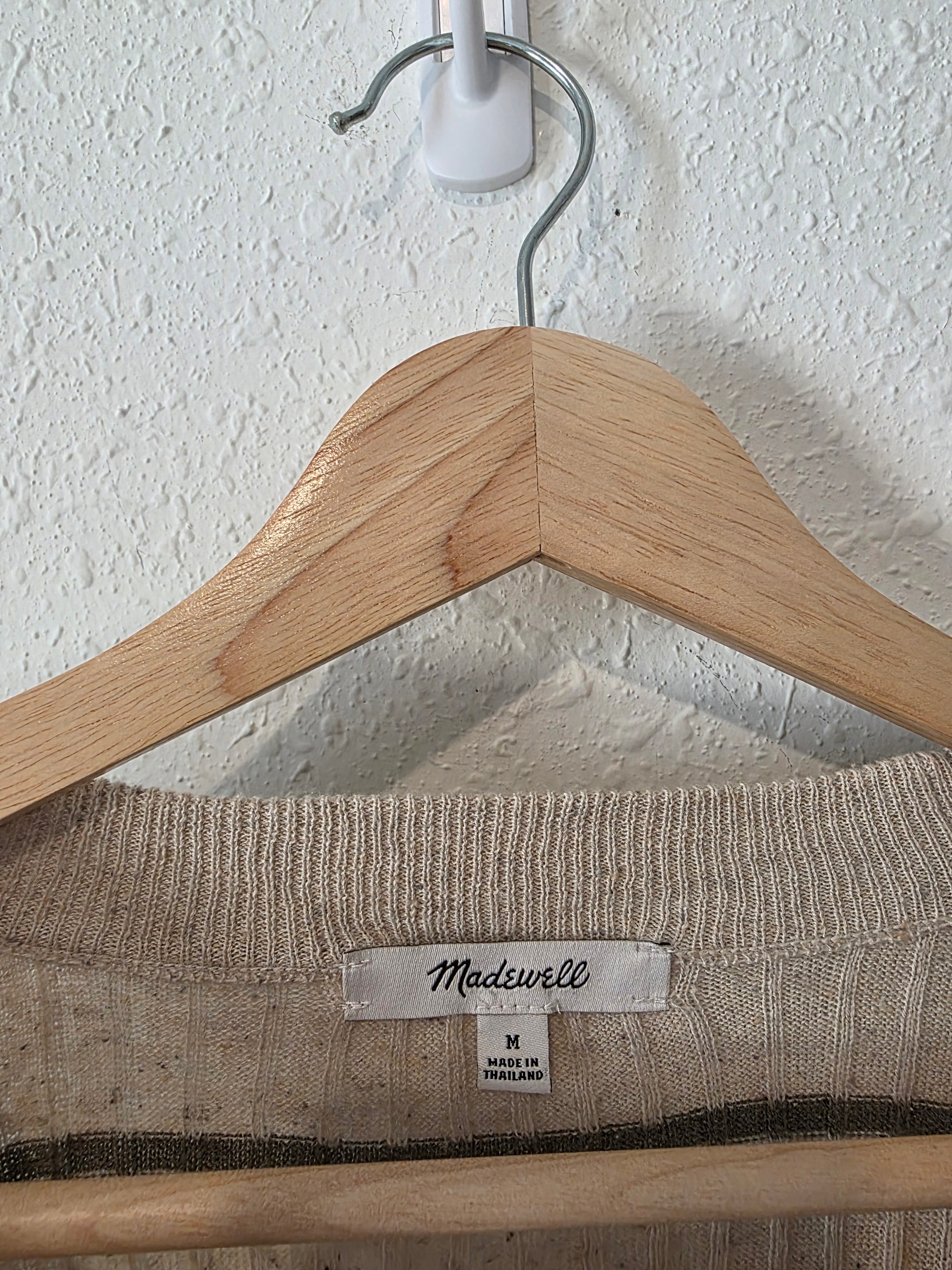 Madewell Striped Crewneck Sweater Tee (M)