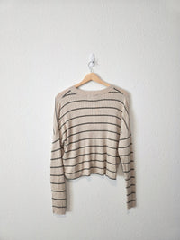 Madewell Striped Crewneck Sweater Tee (M)