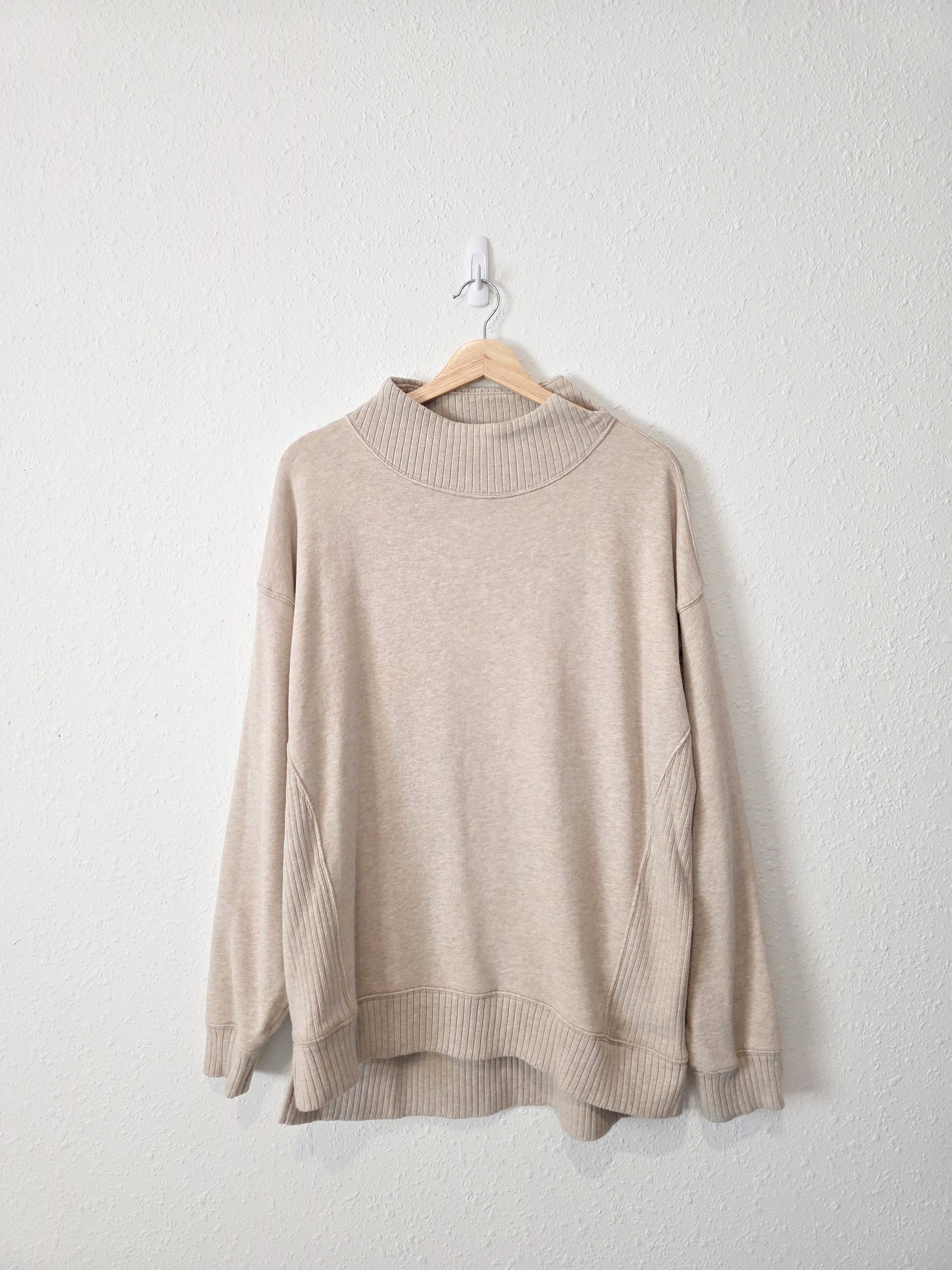 Aerie Oat Mockneck Sweatshirt (S)