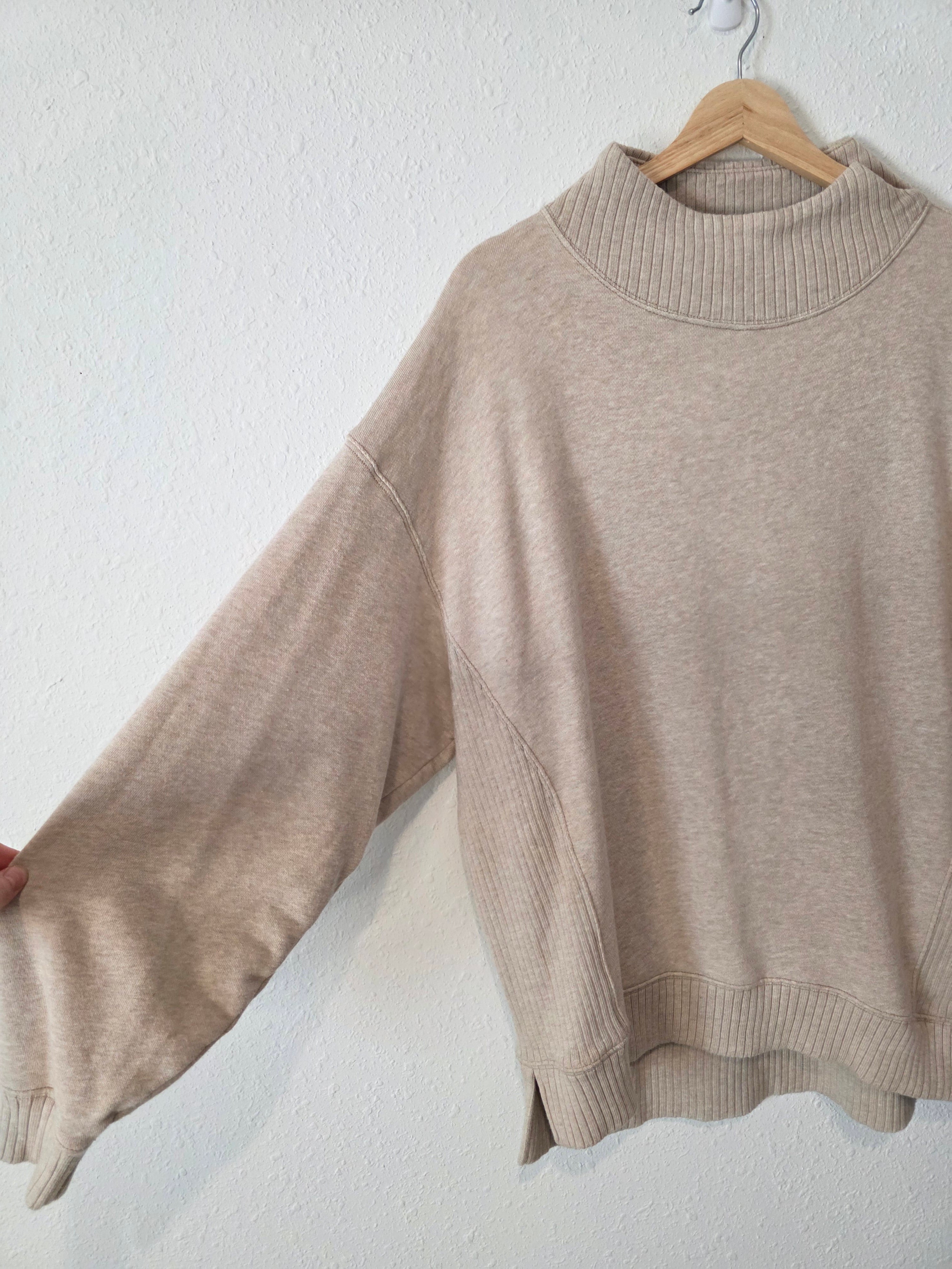 Aerie Oat Mockneck Sweatshirt (S)