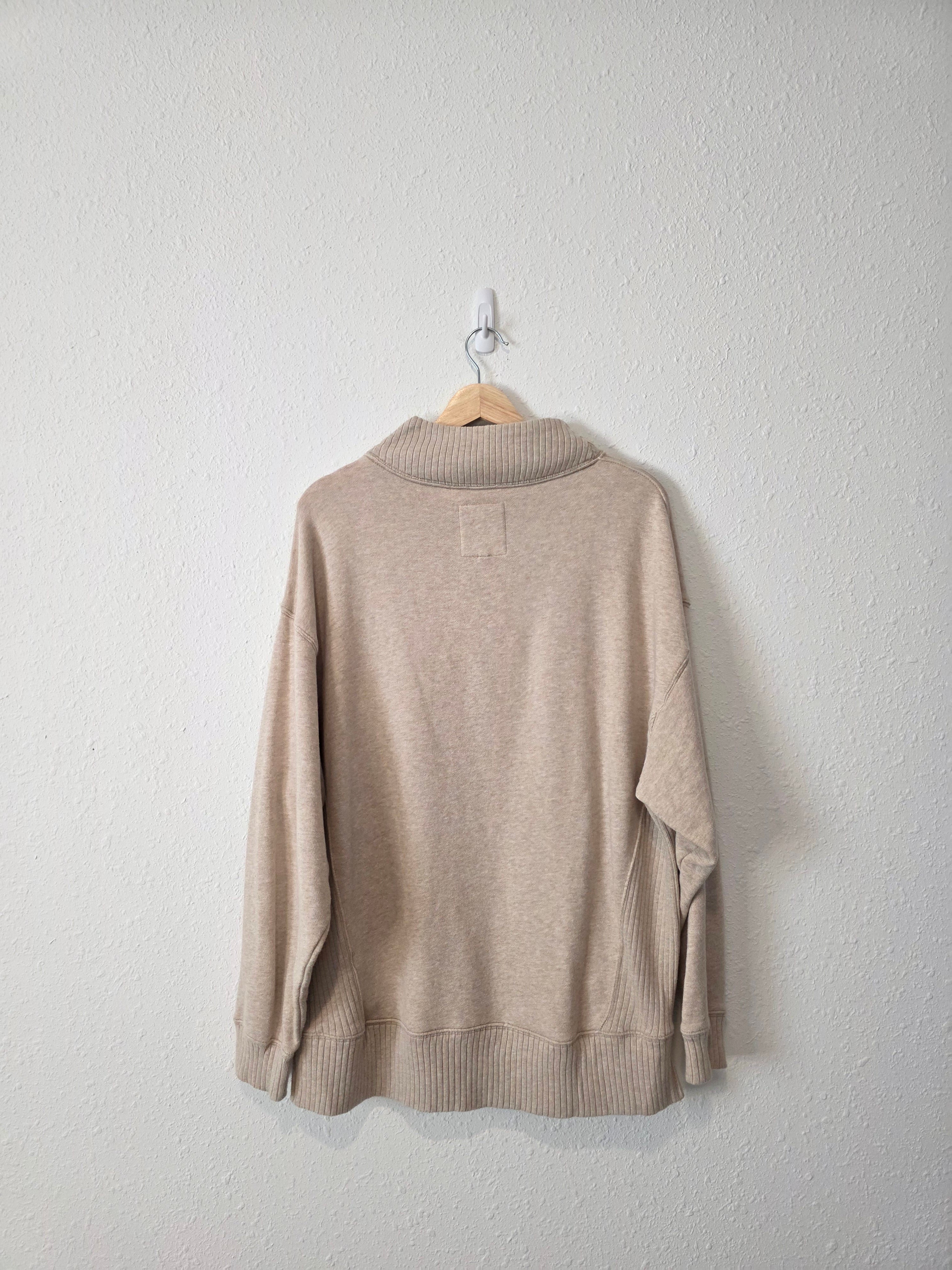 Aerie Oat Mockneck Sweatshirt (S)