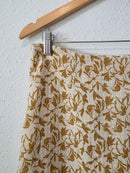 Ellison Yellow Floral Midi Skirt (L)