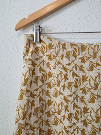 Ellison Yellow Floral Midi Skirt (L)